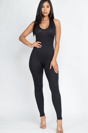 Open image in slideshow, Racer Back Bodycon Jumpsuit (CAPELLA)-5
