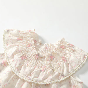 Summer Baby Kids Floral Pattern Sleeveless Top Dress and Bloomers Clothing Set for Girls-2