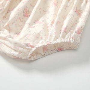 Summer Baby Kids Floral Pattern Sleeveless Top Dress and Bloomers Clothing Set for Girls-3